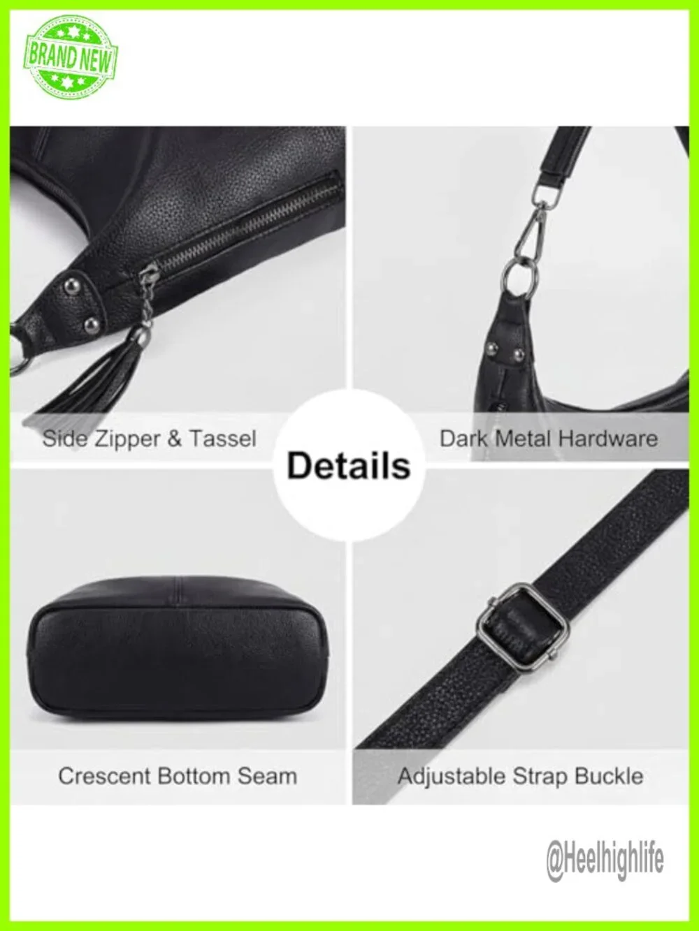 PU Leather Hobo Purse for Women Shoulder Crossbody Bag Tote Handbag with